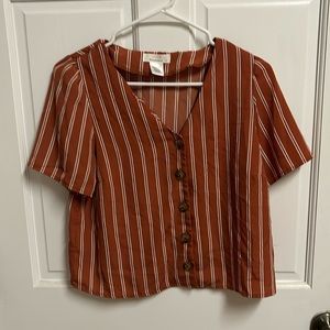 Stripped button up shirt